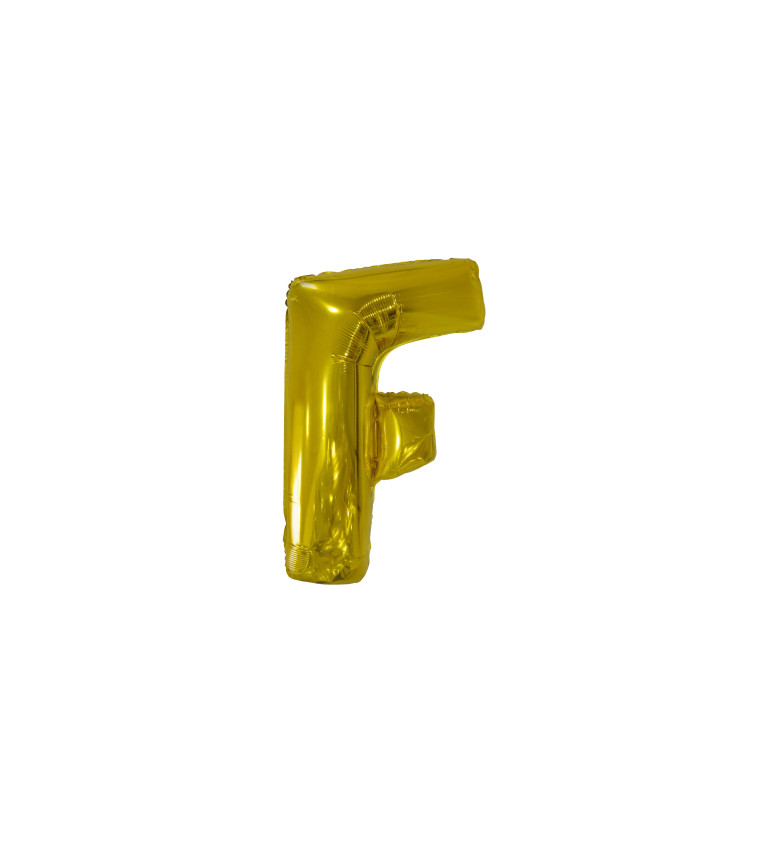 Fóliový balónik "F" - zlatý 86cm