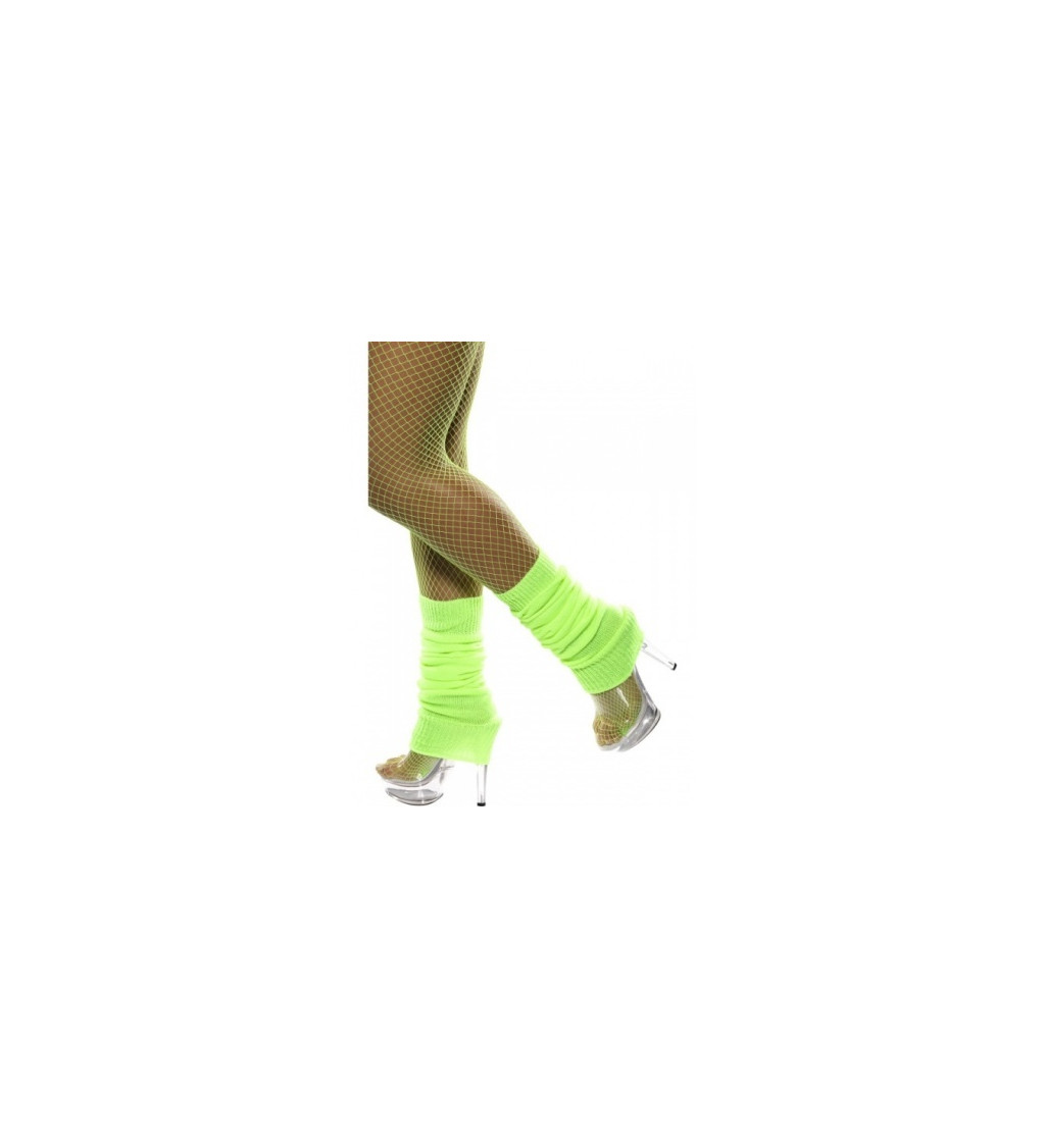 Návleky na nohy - neónovo zelená