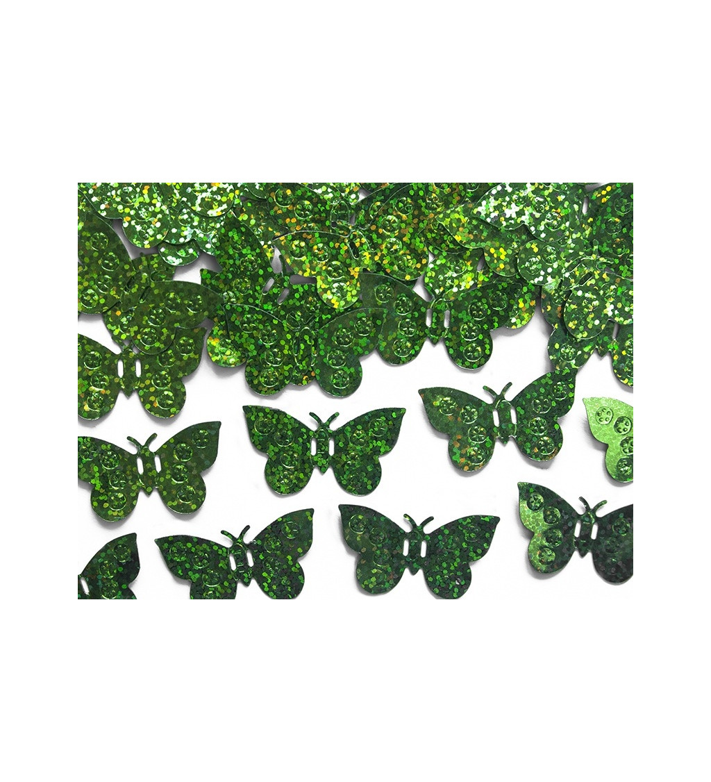 Zelené konfety - motýľ