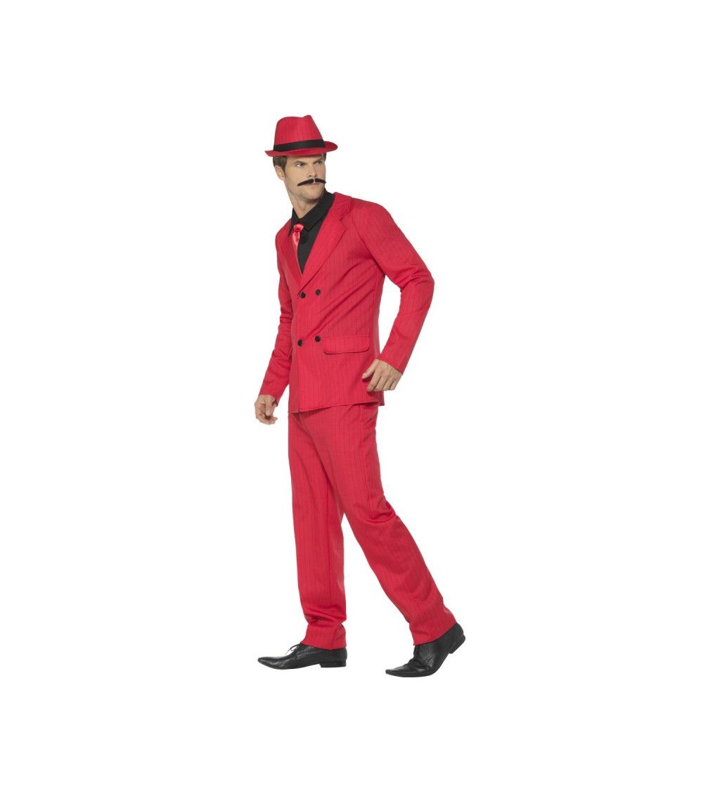 Kostým "Gangster - červený oblek"
