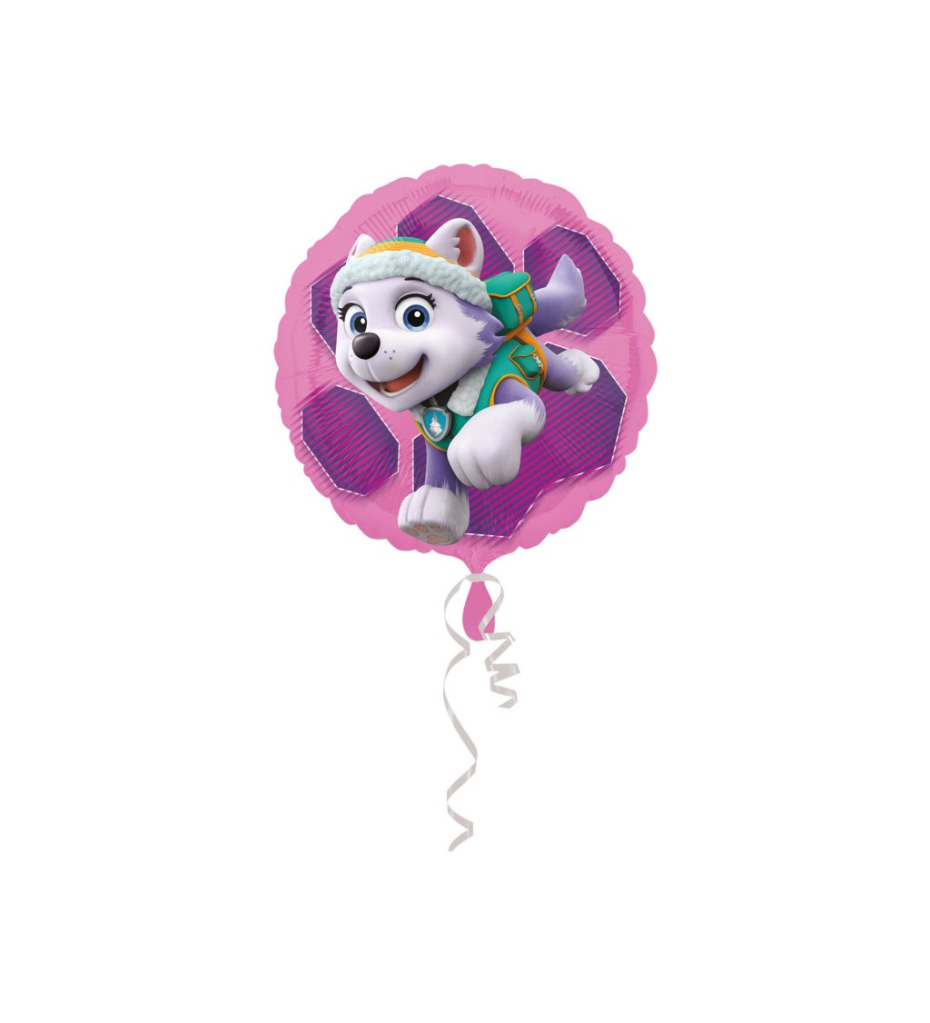 Ružový balónik Tlapková patrola
