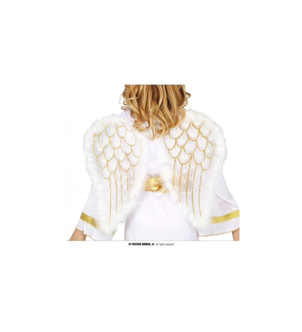 Detské Anjelske krídla, bielo zlaté
