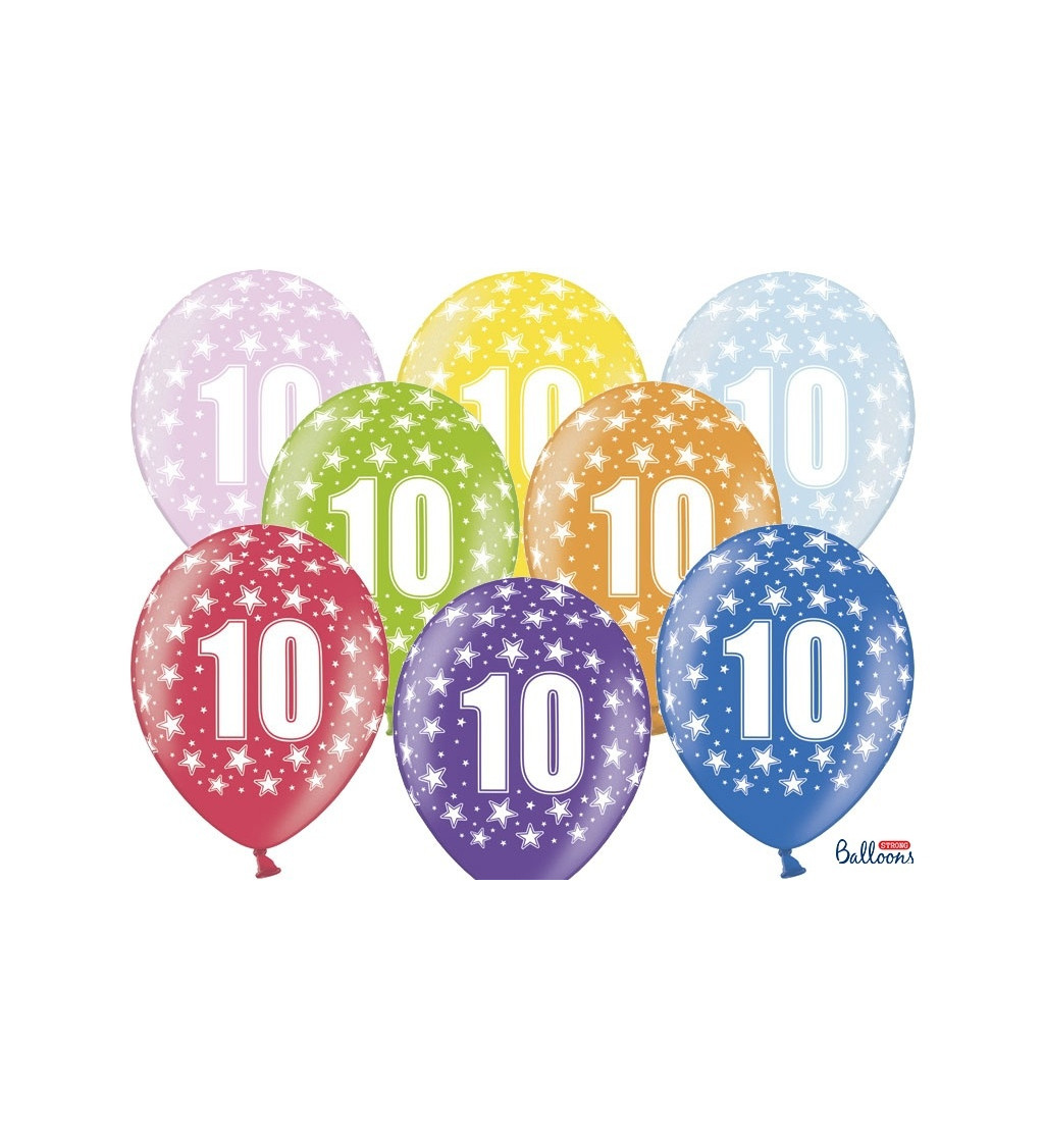 Metalický balón - číslo 10