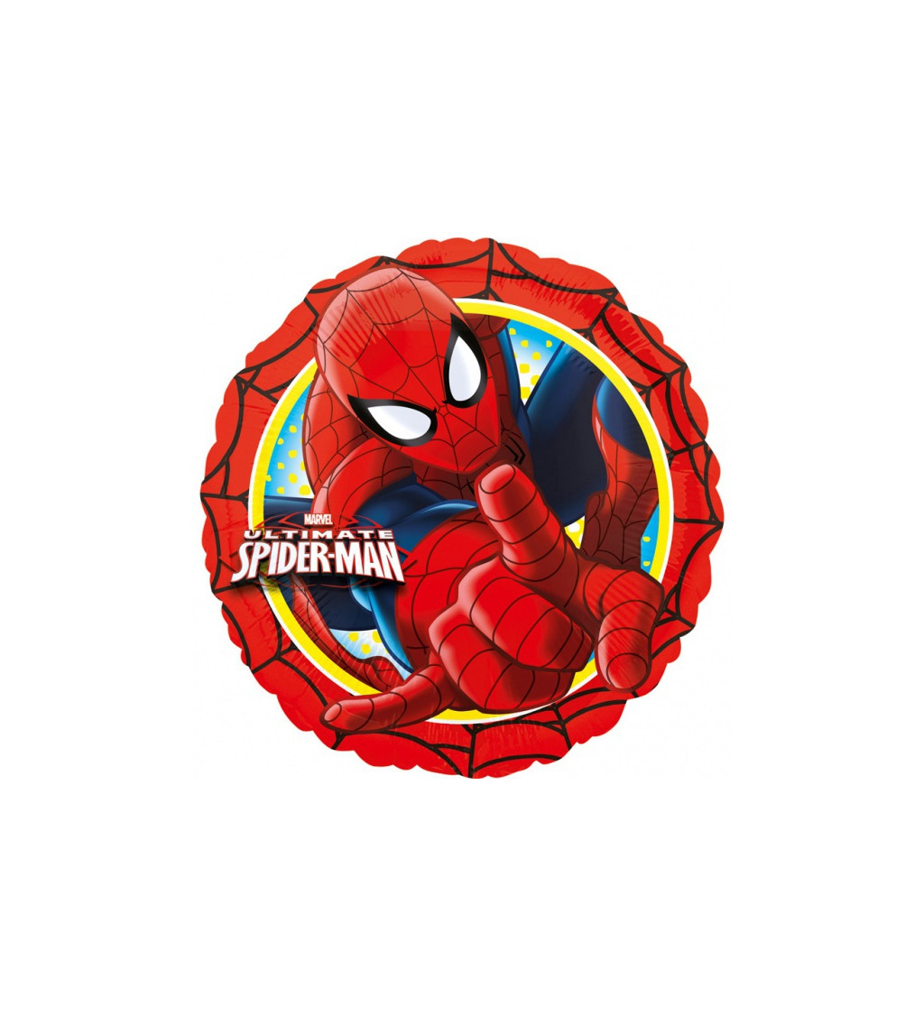 Fóliový balón Spiderman, okrúhly