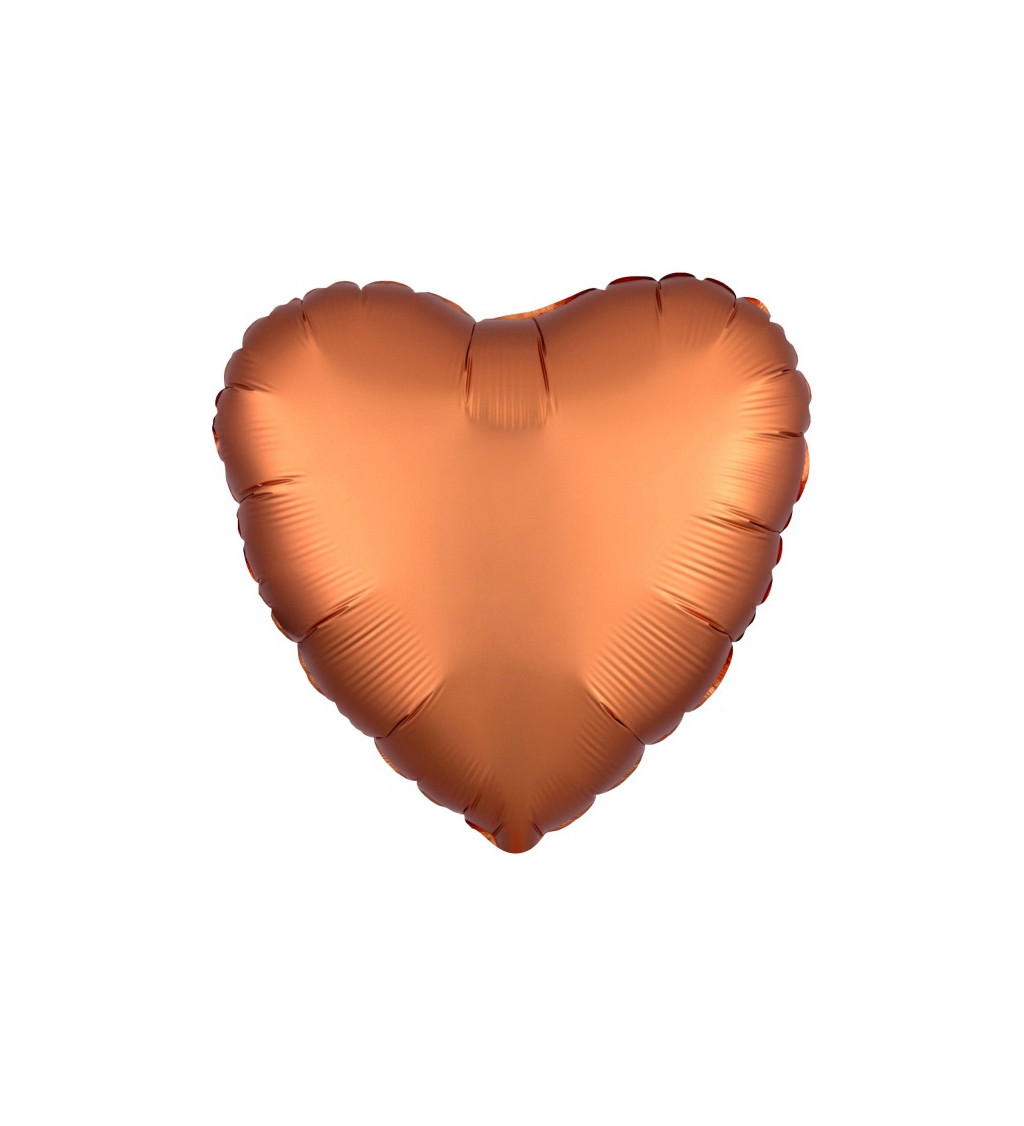 Fóliový balónik v tvare srdca, bronzový
