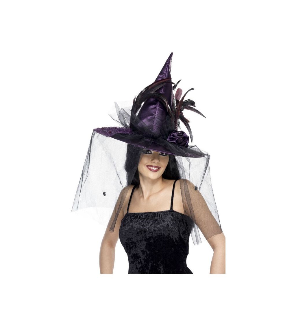 Deluxe čarodejnícky klobúk, fialový
