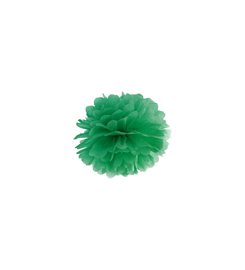Hodvábna guľa - smaragdovo zelená