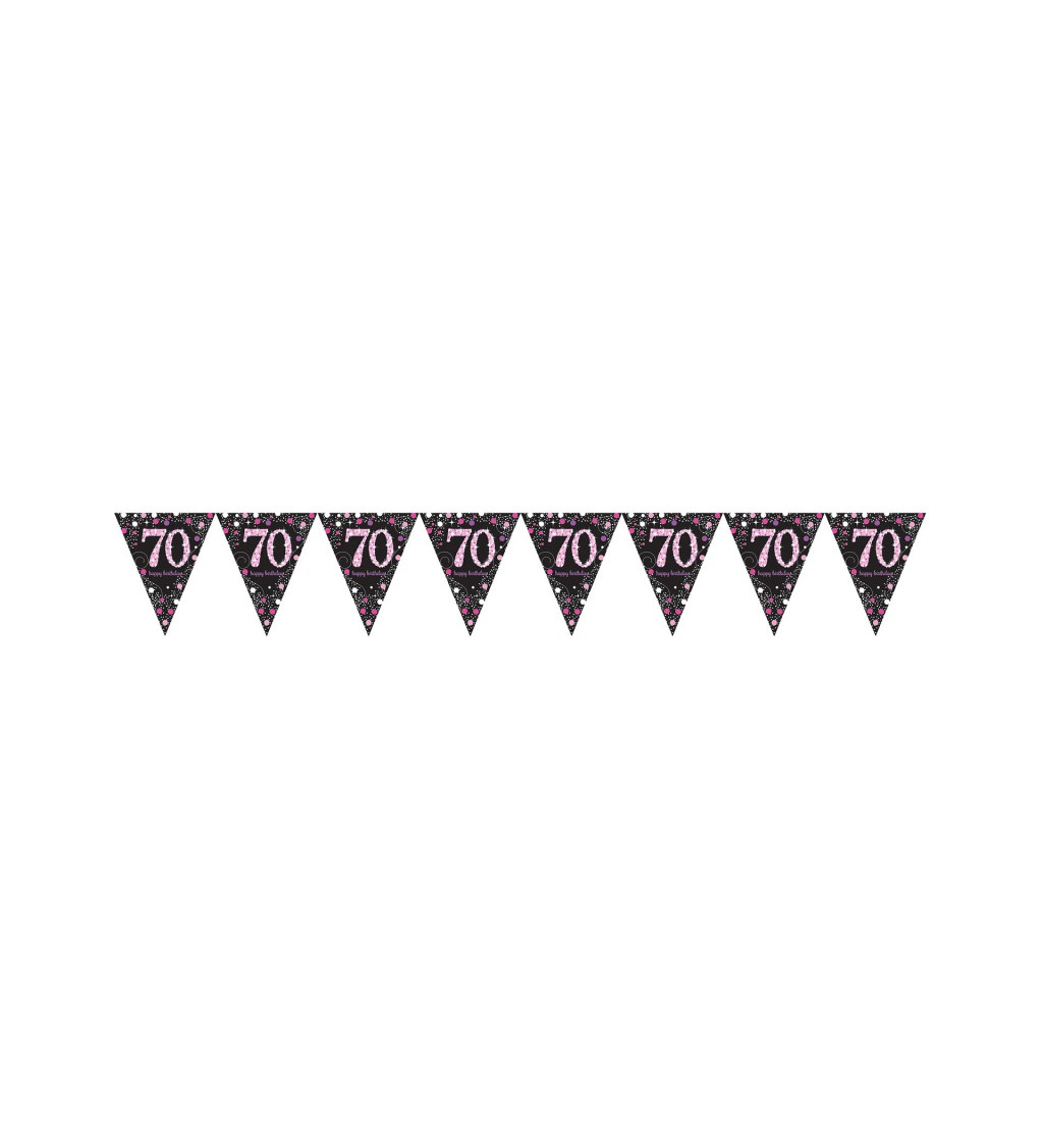 Girlanda - čierné vlajky 70