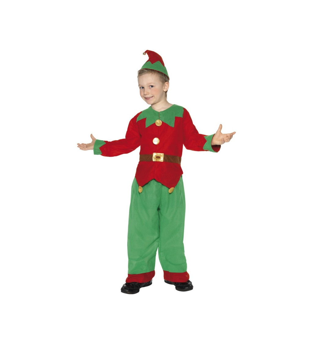Detský kostým - Vianočný elf/Vianočná elfka