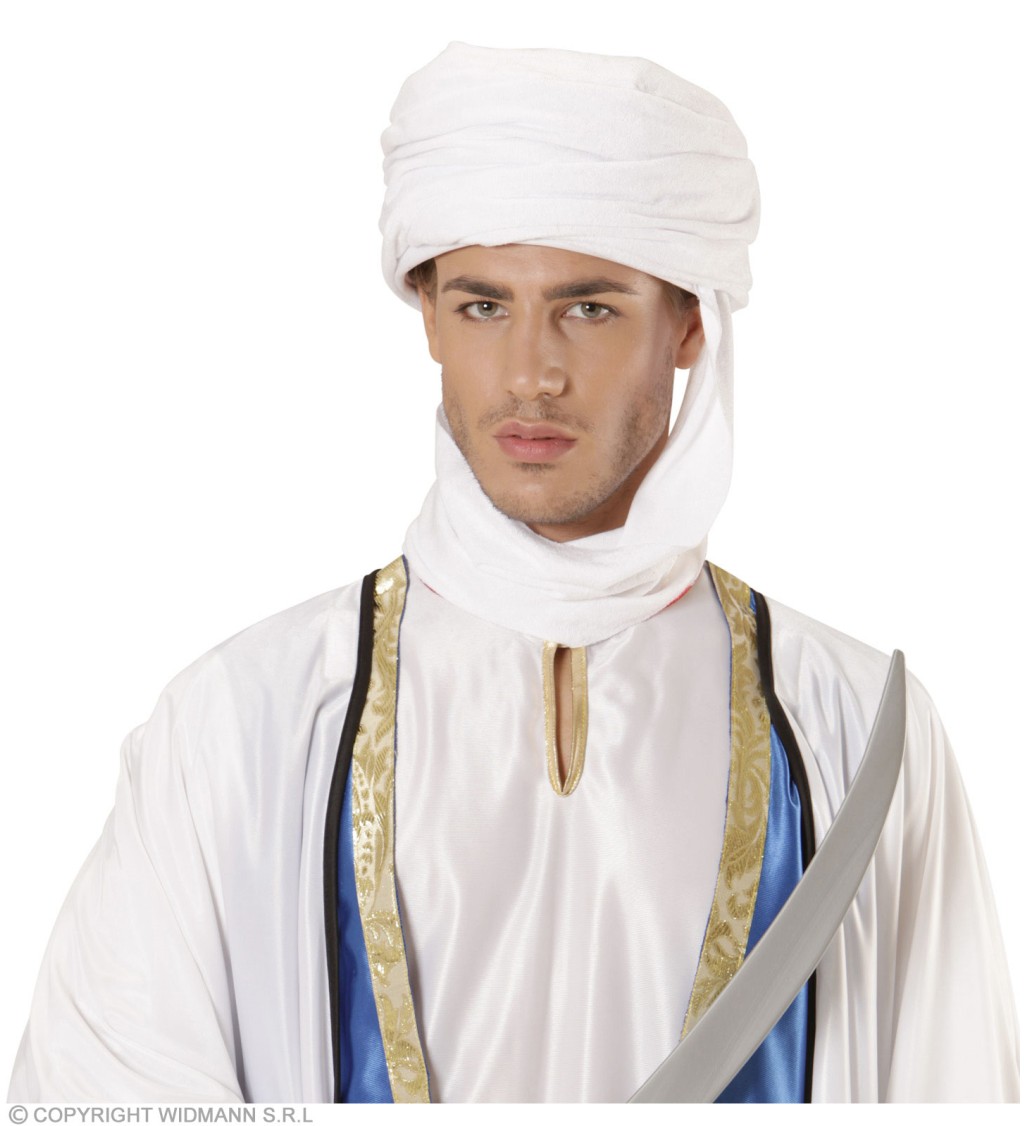 Arabský turban, biely
