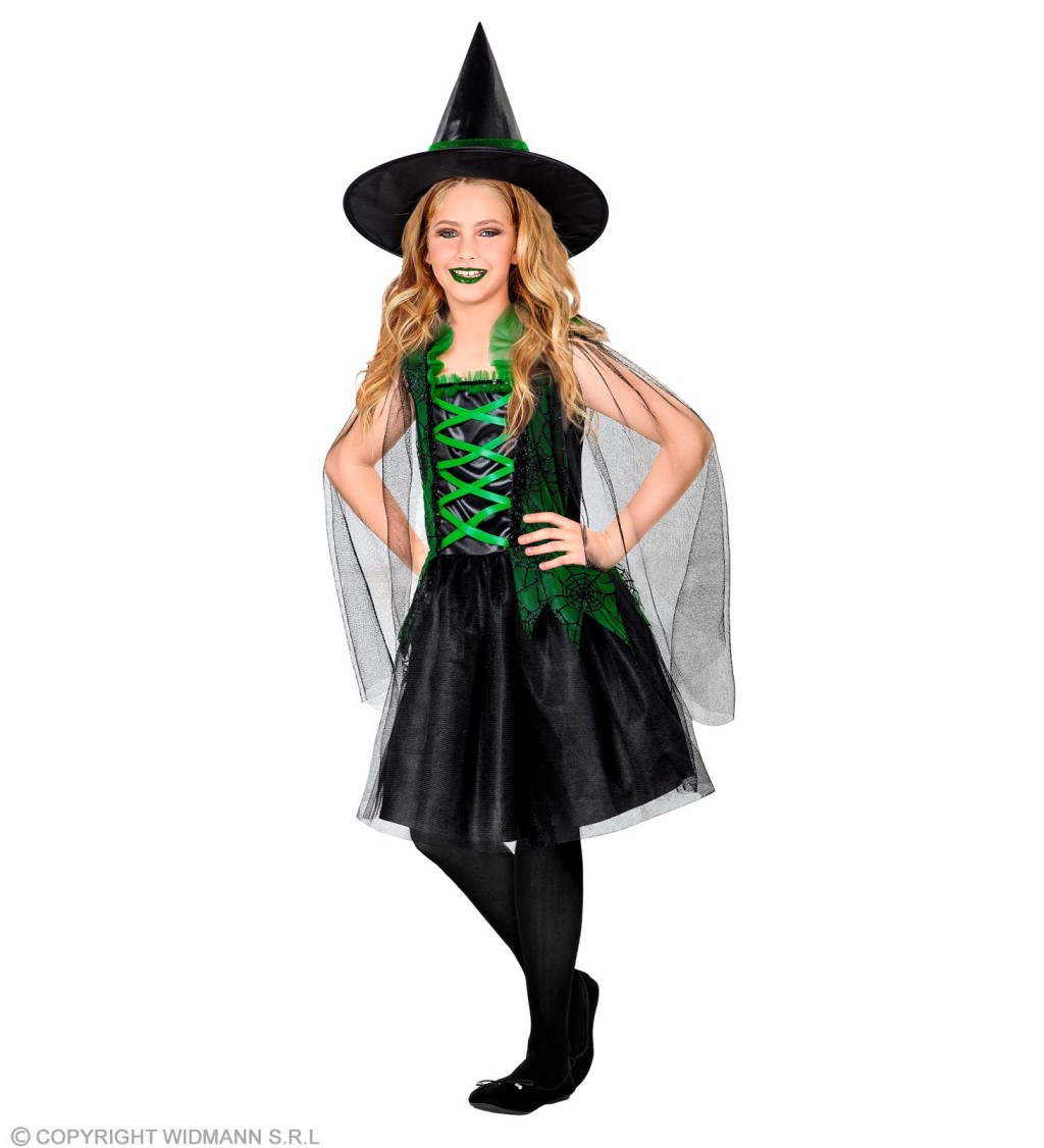 Detský kostým Malá Zelená čarodejnica