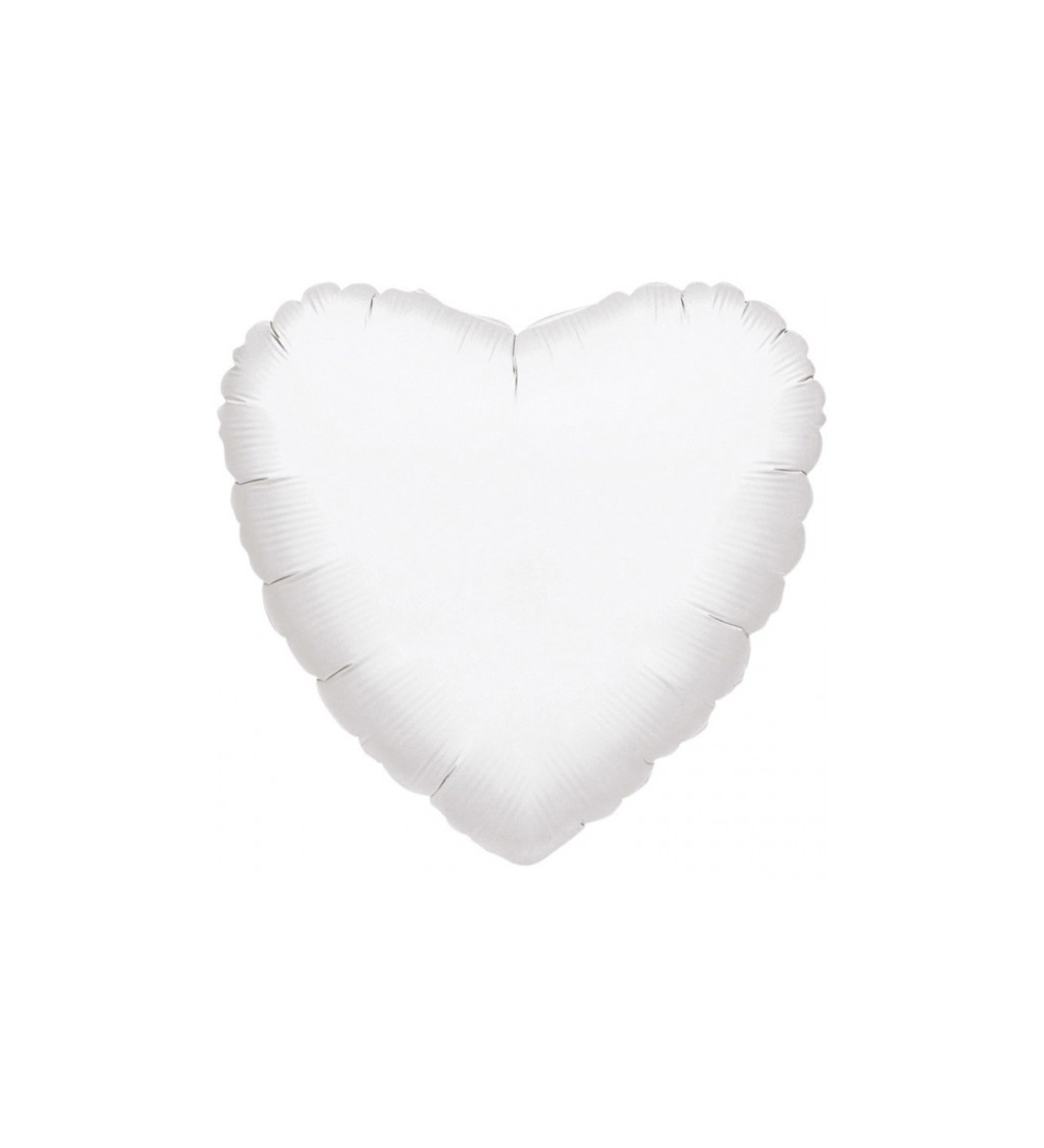 Balónik srdce biele - veľké