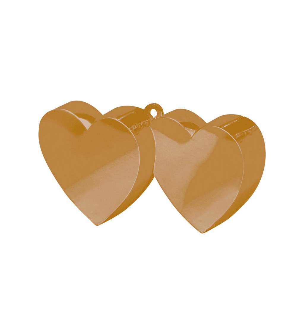 Ťažítko na balóniky - zlatá srdce