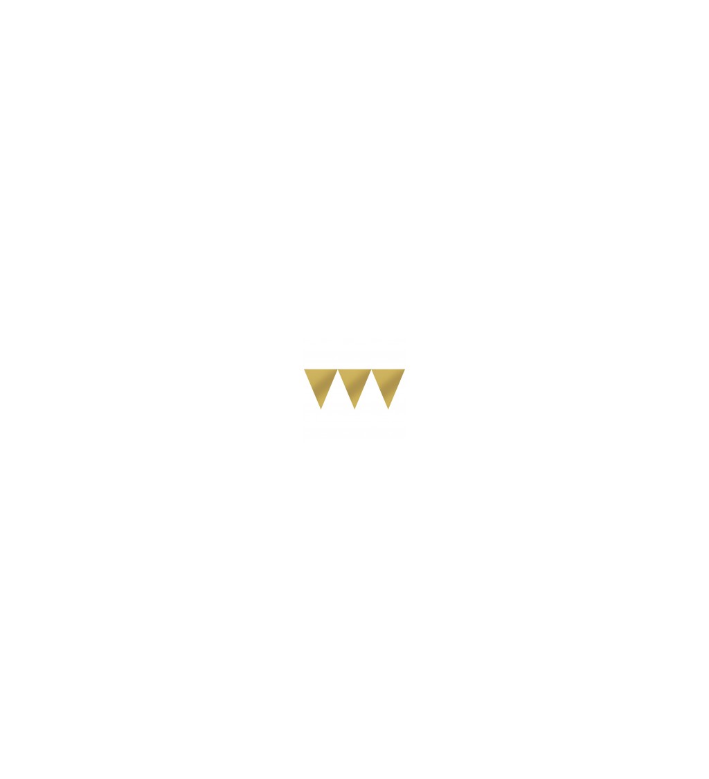 Girlanda trojuholníky - zlaté