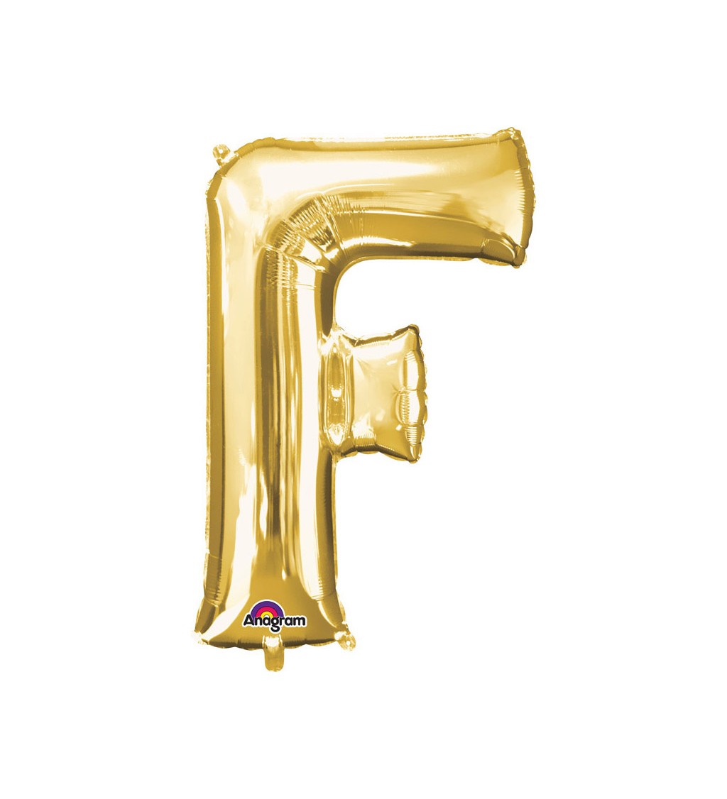 Fóliový balónik zlatý F