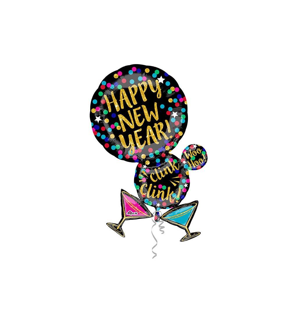 Fóliový balónik Happy New Year