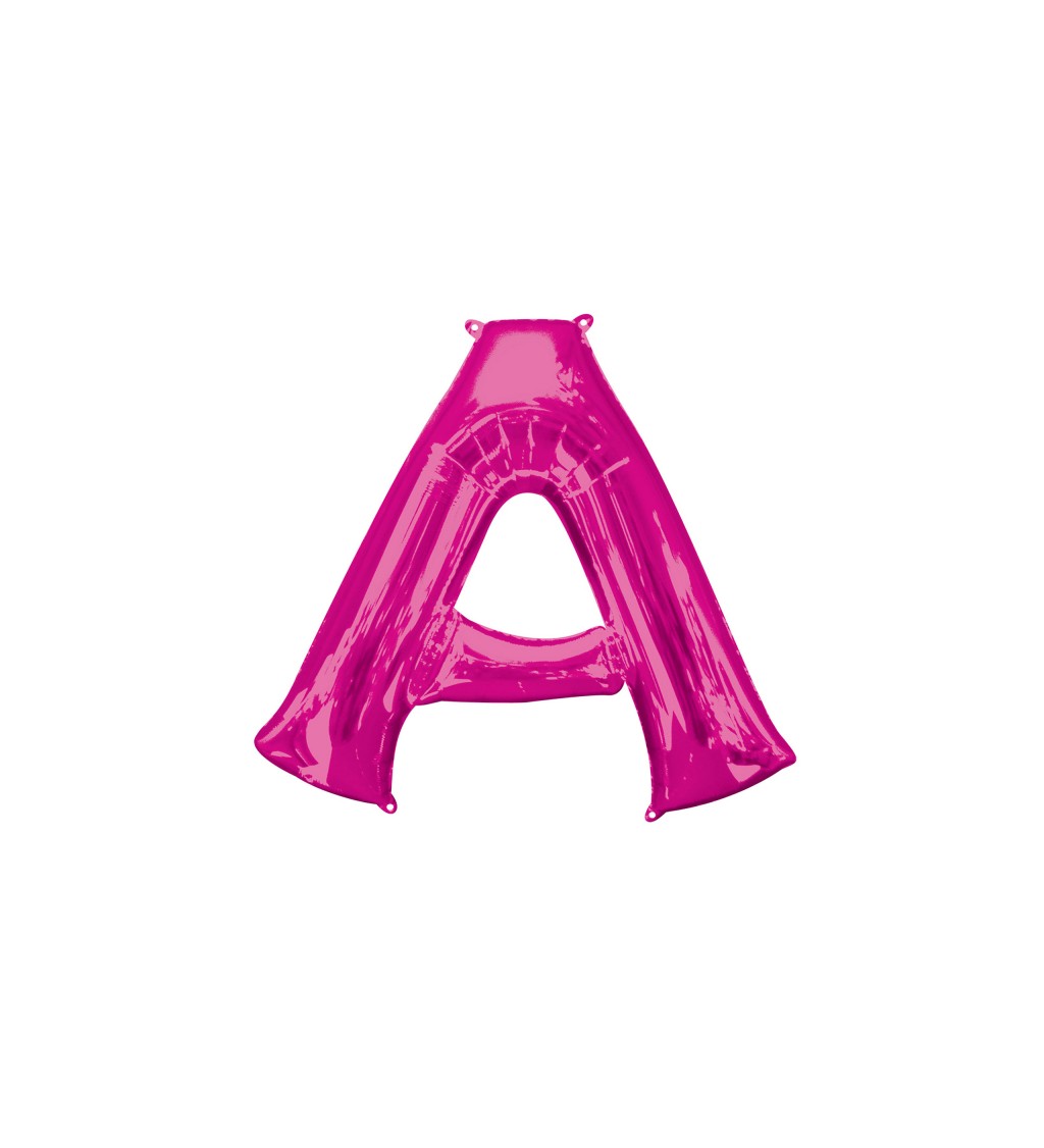 Balón fóliový "Písmeno "A" - ružový