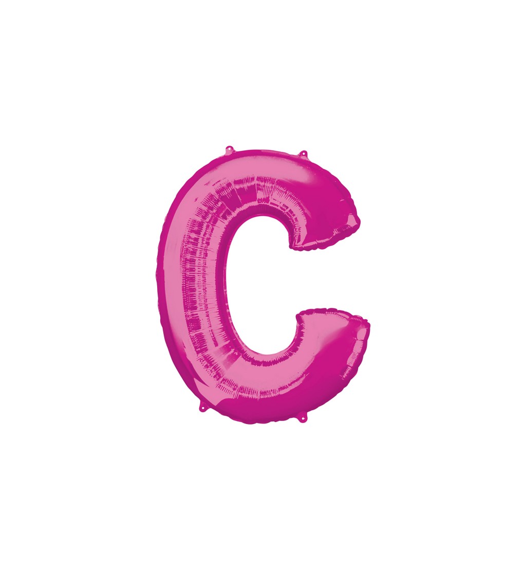 Balón fóliový "písmeno "C" - ružový