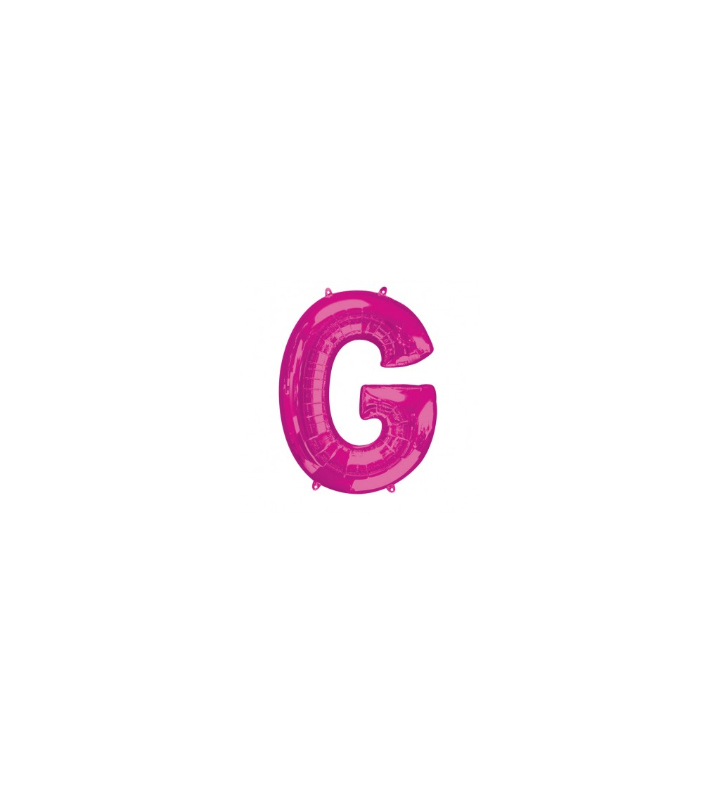 Balón fóliový "Písmeno "G" - ružový