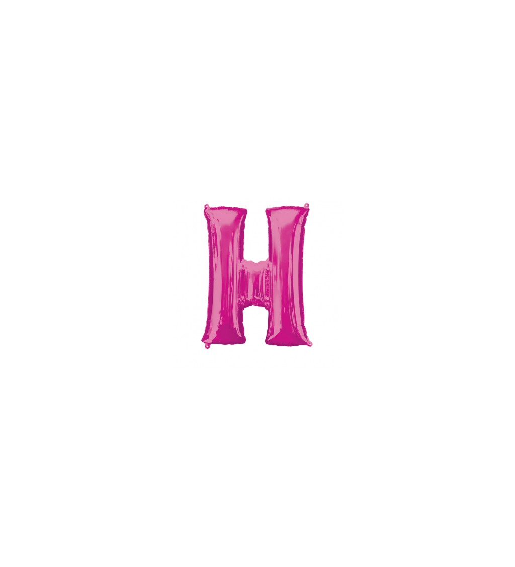 Balón fóliový "Písmeno "H" - ružový
