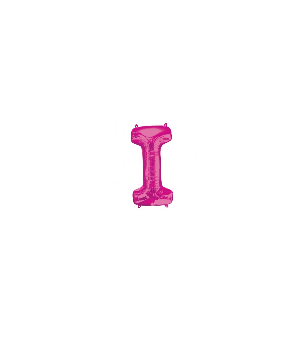 Balón fóliový "Písmeno"I" - ružový