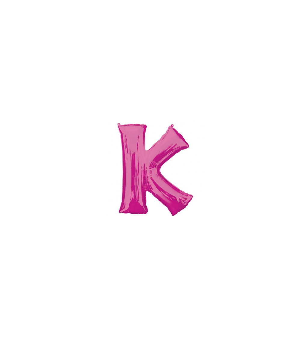 Balón fóliový "Písmeno "K" - ružový