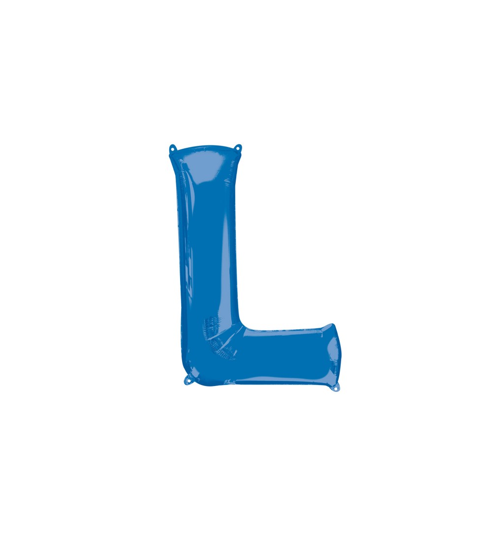 Balón fóliový "Písmeno "L" - modrý