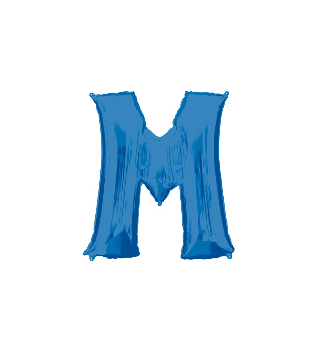 Balón fóliový "Písmeno "M" - modrý