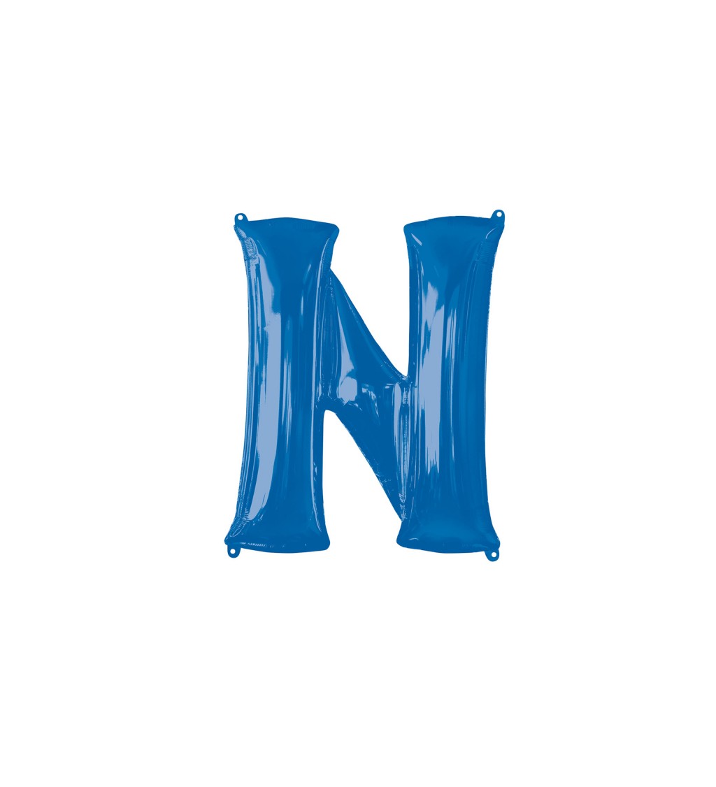 Balón fóliový "Písmeno "N" - modrý