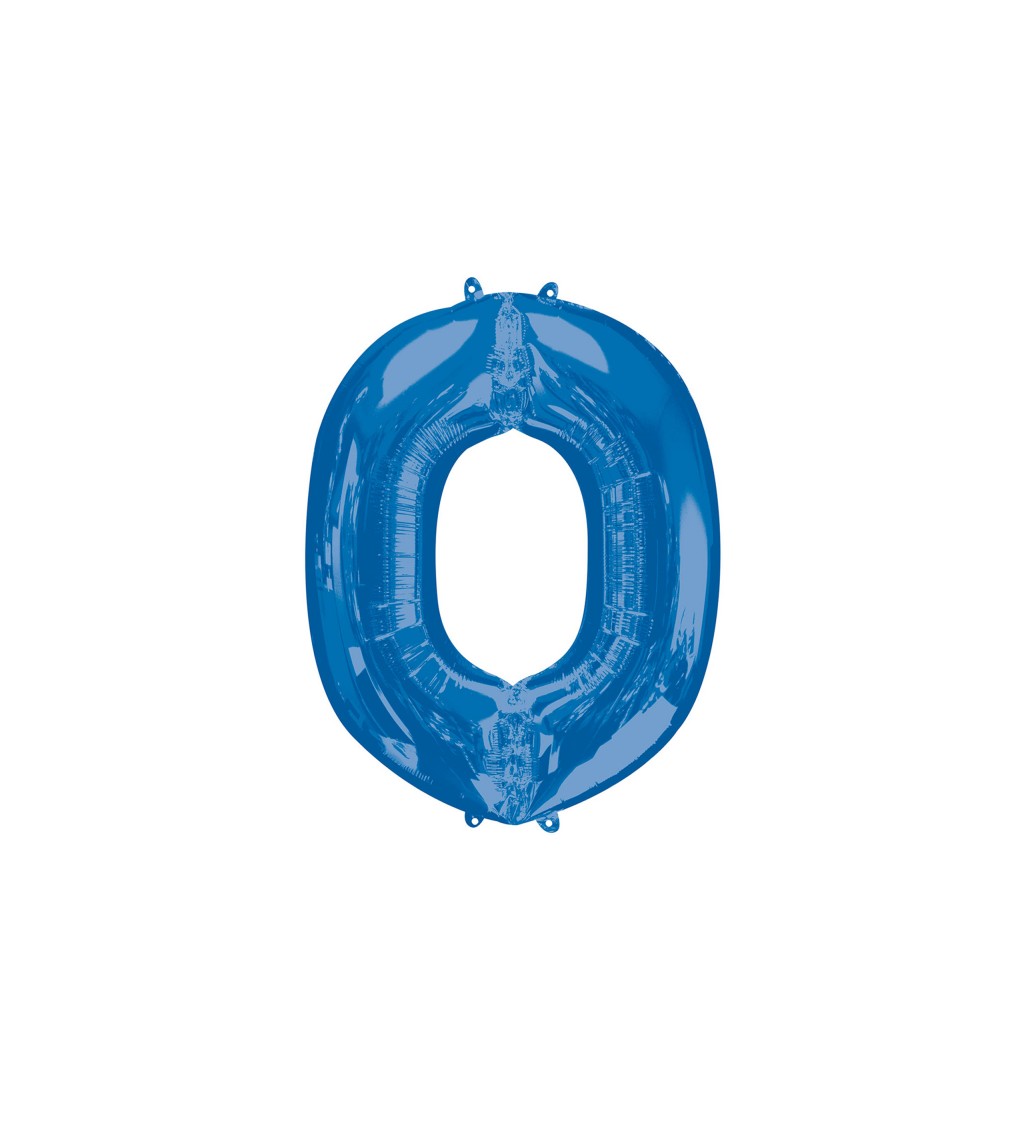 Balón fóliový "Písmeno "O" - modrý