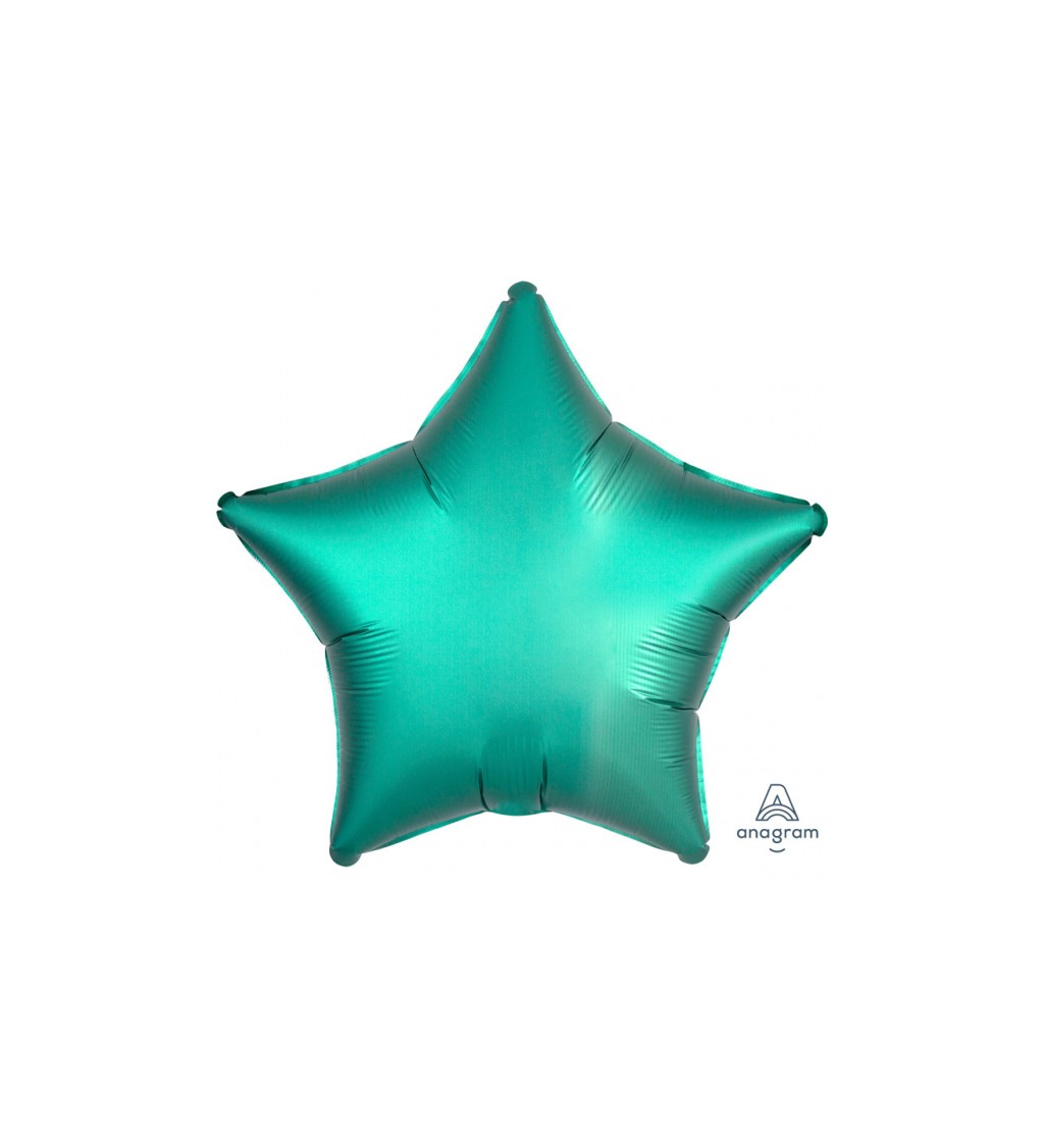 Fóliový balónik Hviezda, smaragdový