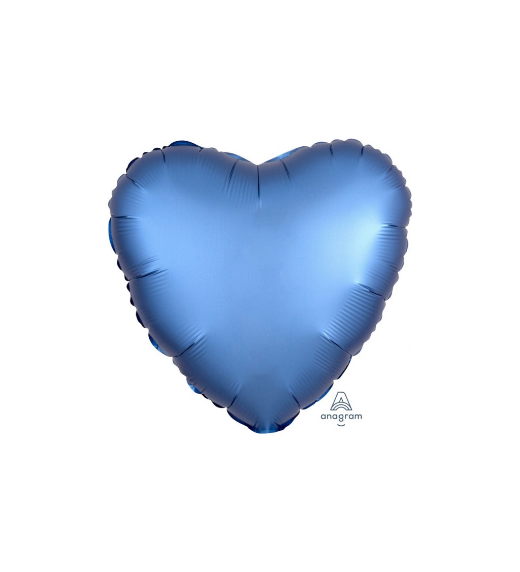 Fóliový balónik Srdce, modrý