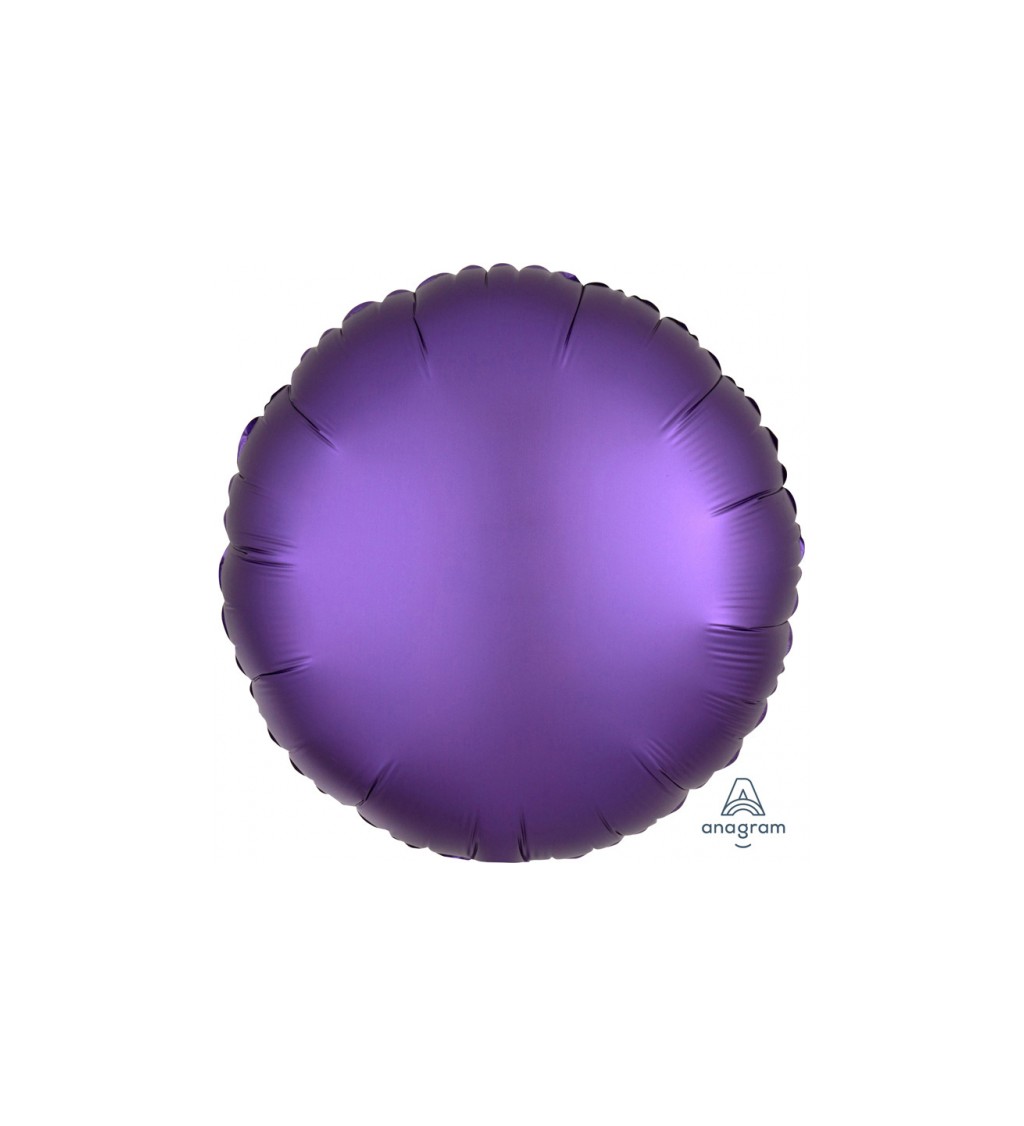 Fóliový balónik v tvare kolieska vo fialovej farbe