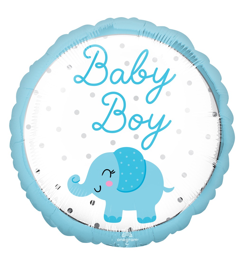Fóliový balón Baby Boy so slonom