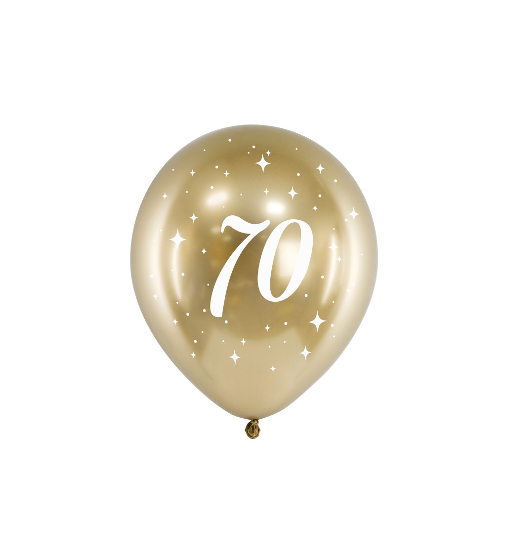 Lesklý zlatý balónik 70