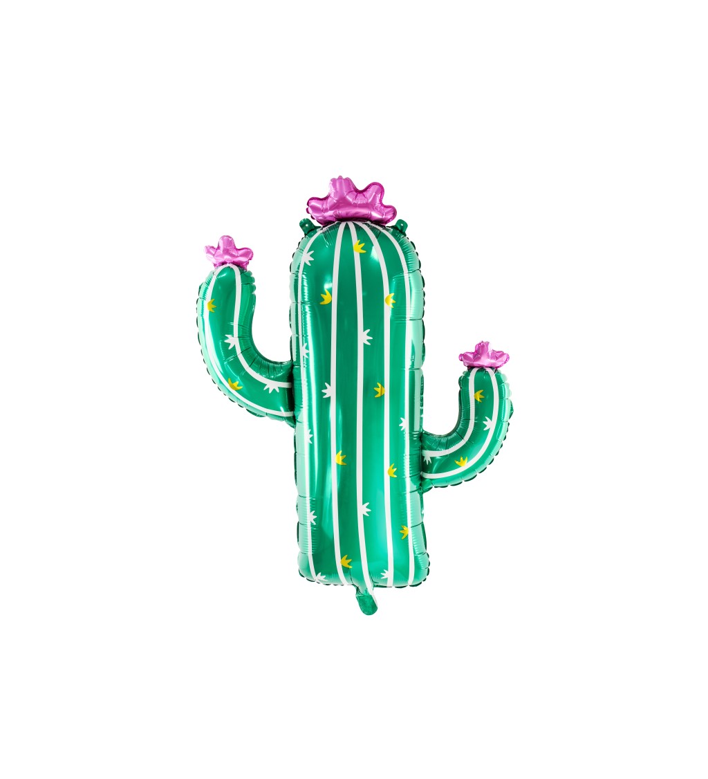 Fóliový balón v tvare zeleného kaktusu
