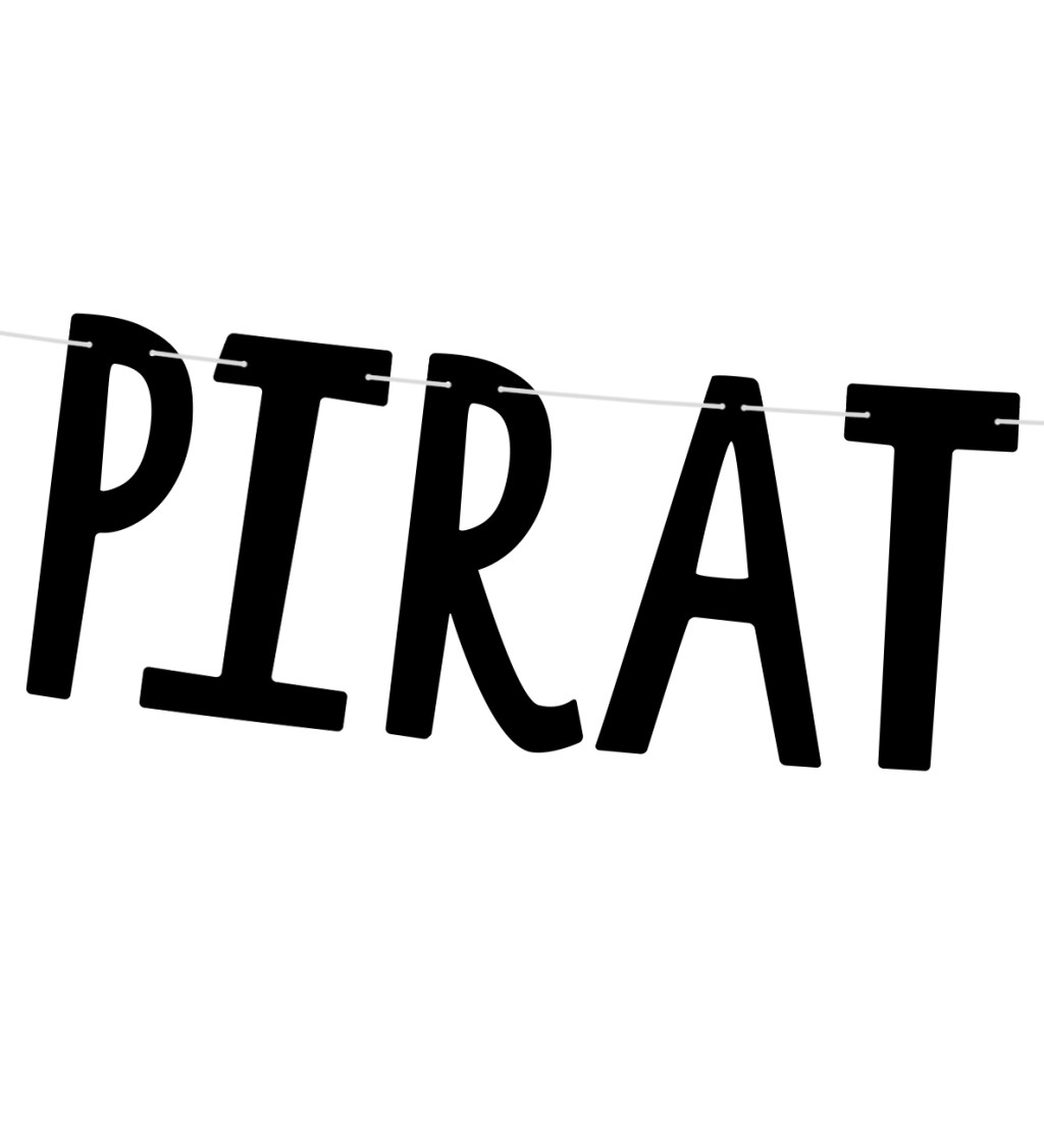 Čierny veniec s nápisom "Pirates Party"