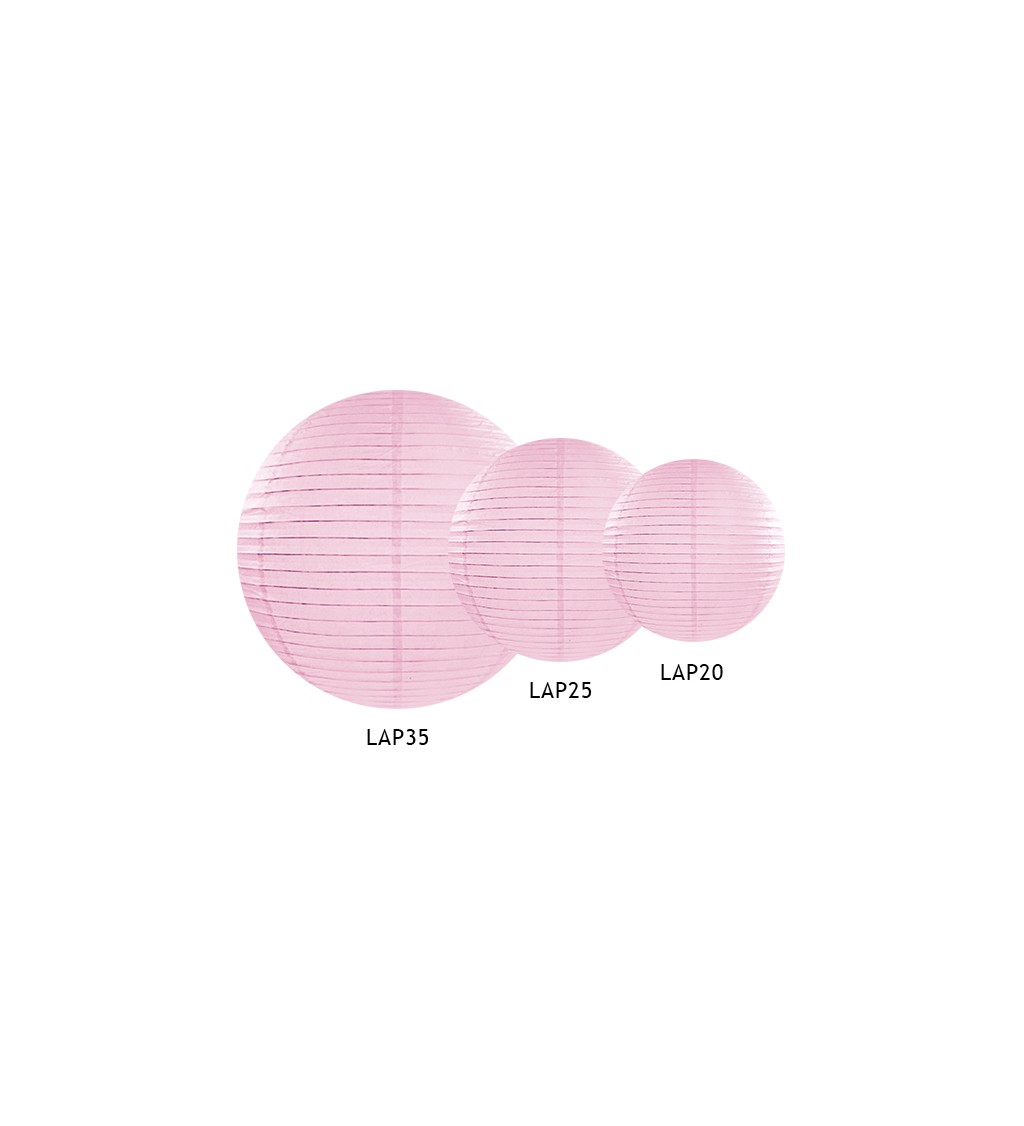 Papierový svetlo ružový lampión