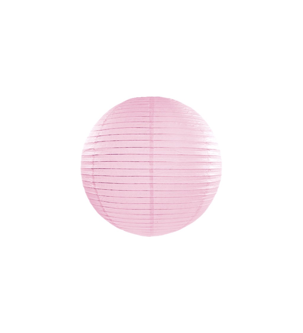 Papierový lampión II - svetlo ružový 25 cm