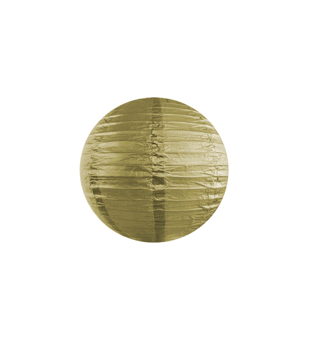 Papierový lampión, zlatý (35 cm)