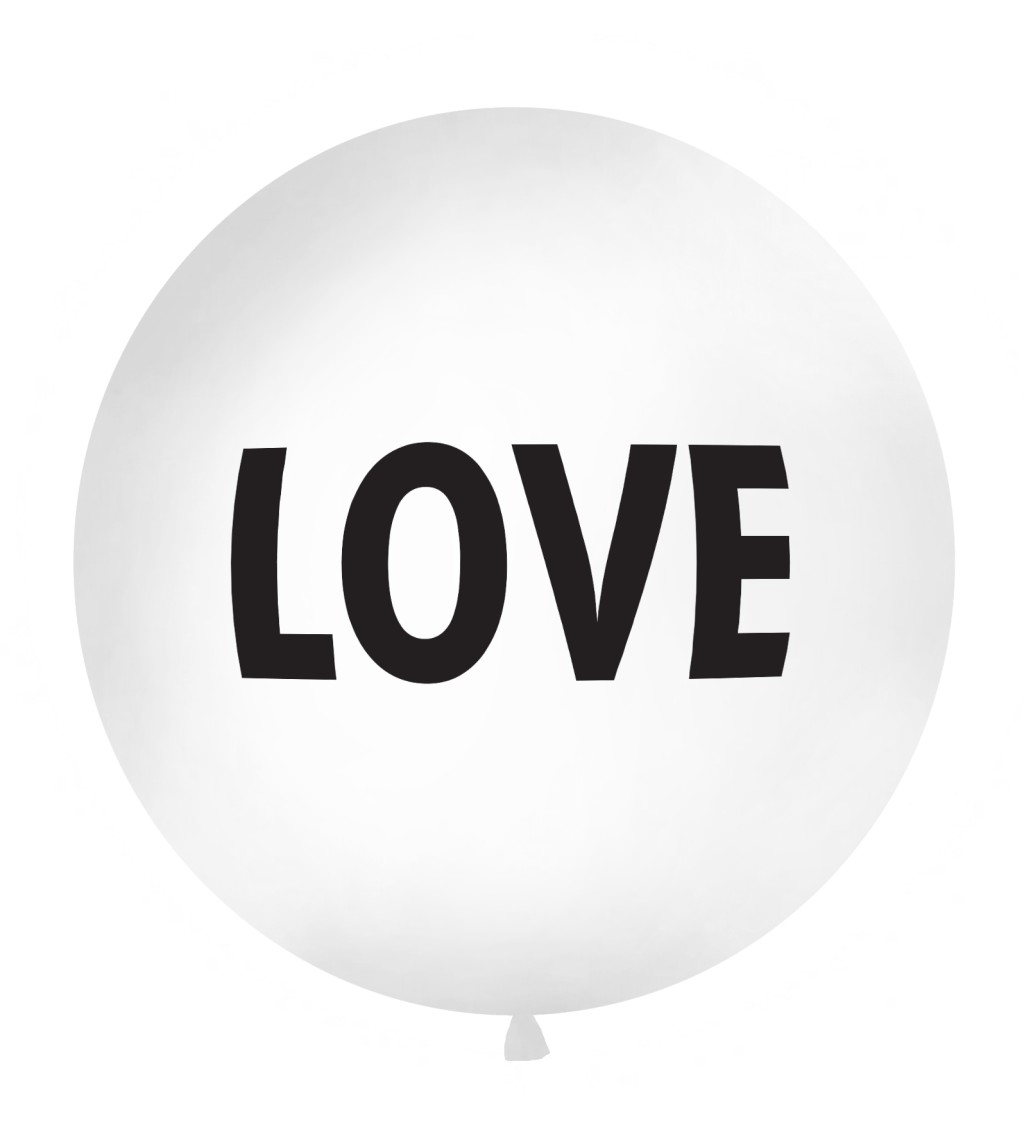 Obrovský balón Love, biely