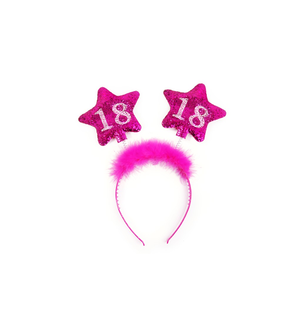Ružová narodeninová čelenka 18
