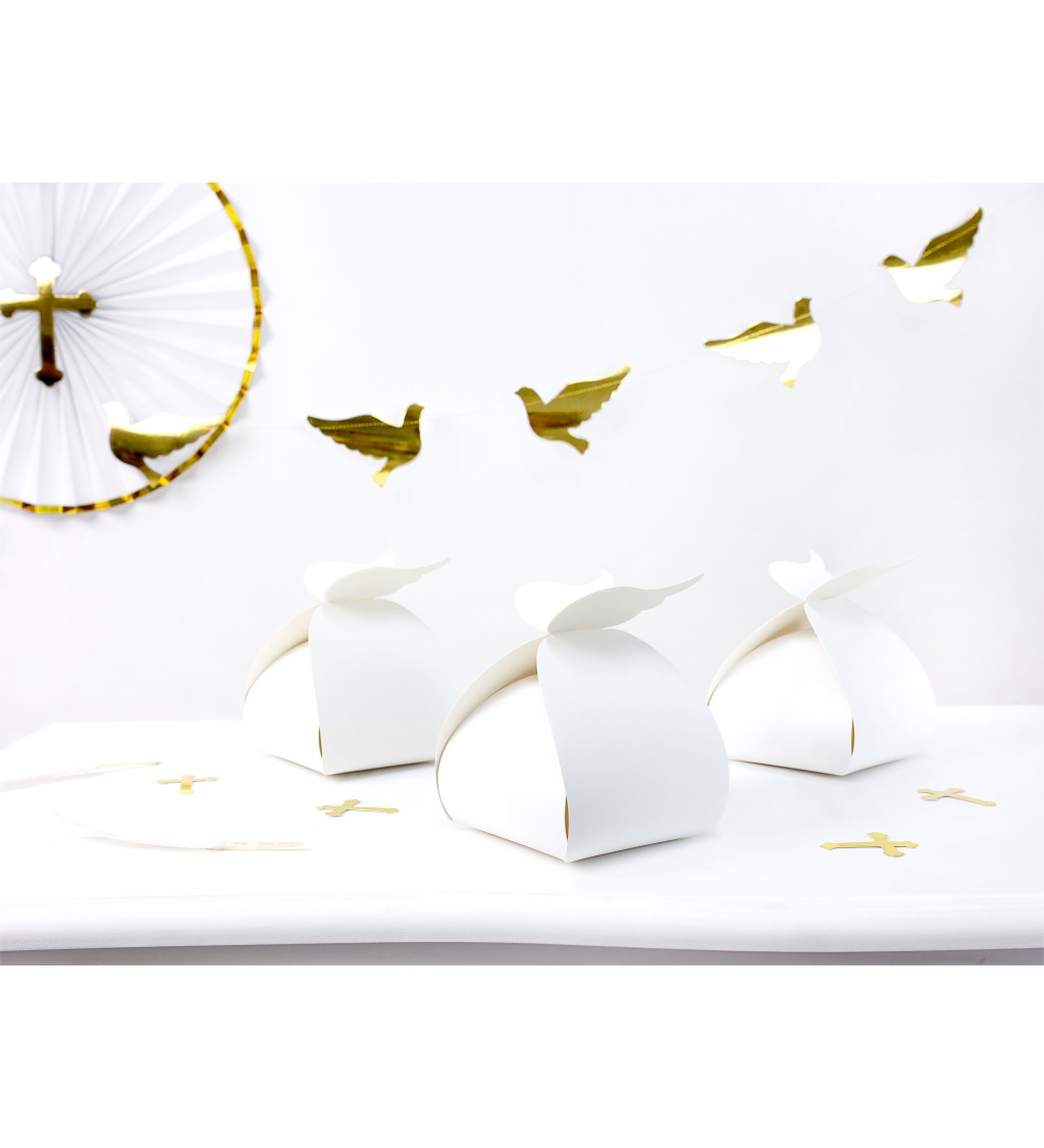 Darčeková krabička biela s krídlami
