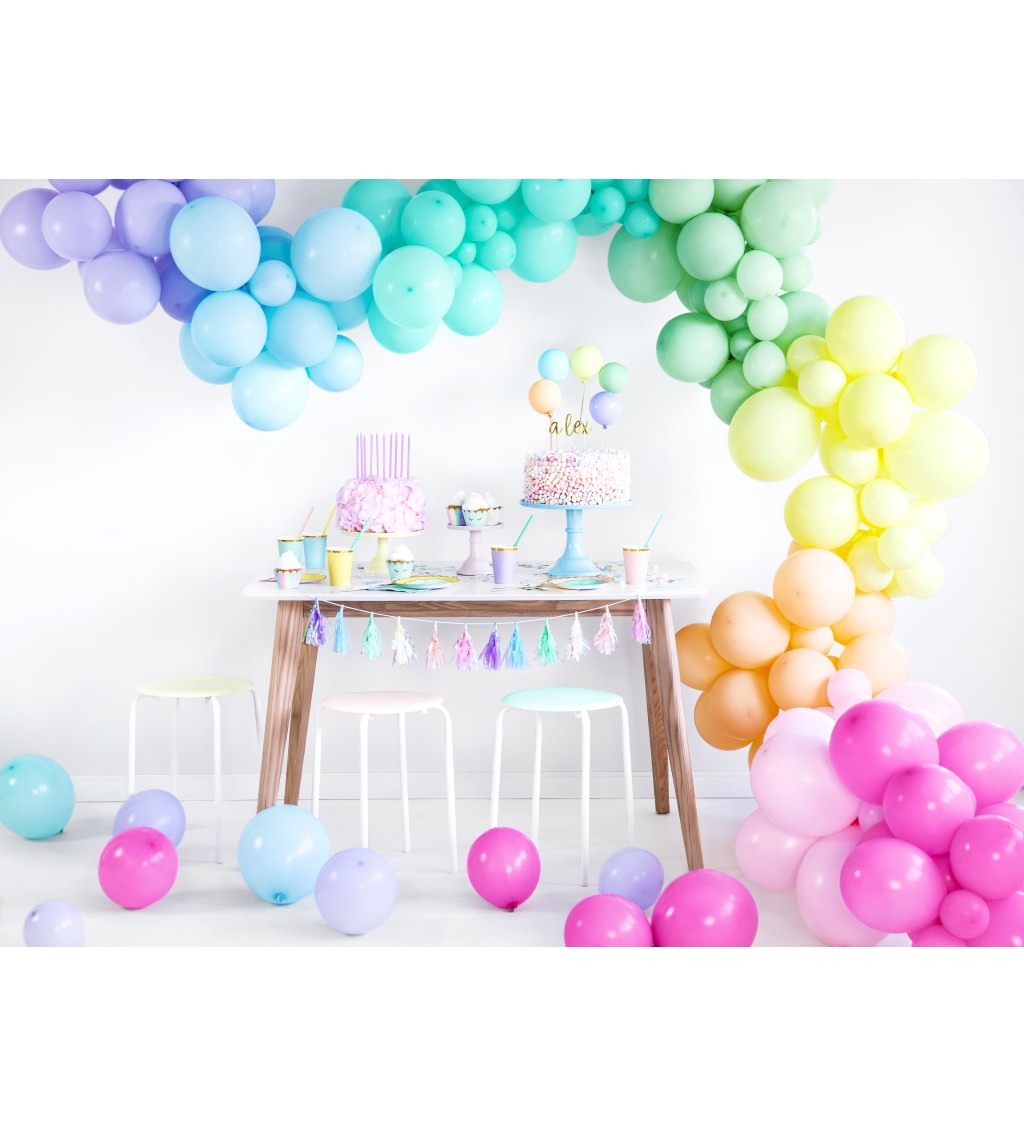 Pevné latexové balóny v svetložltej farbe