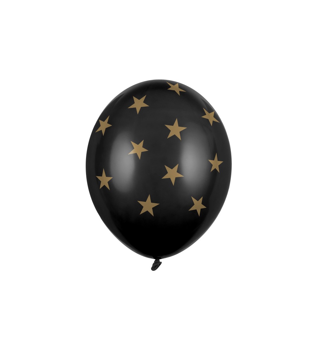 Čierny balón s hviezdičkami