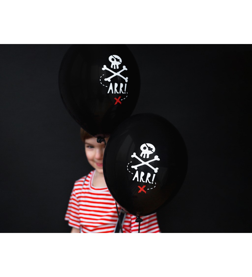 Pirátske balóniky - čierne