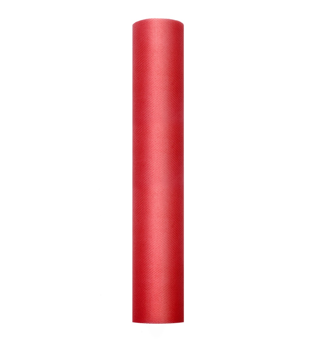 Dekoračný tyl - červený 0,3 x 9 m
