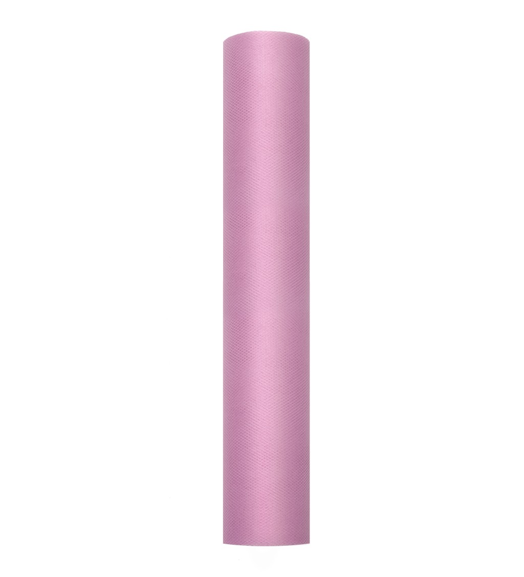 Dekoračný ružový tyl, 0.3 x 9 m