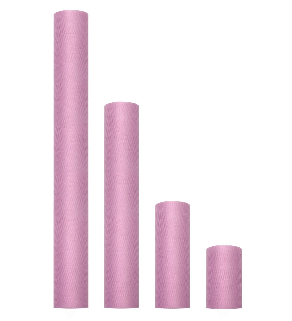 Dekoračný ružový tyl, 0.3 x 9 m
