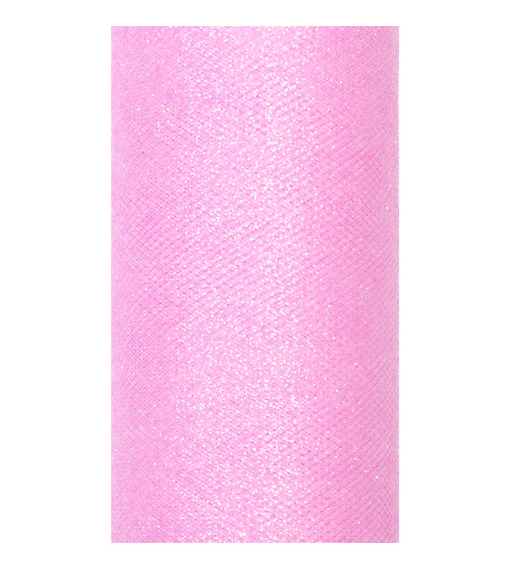 Dekoratívny tyl - ružový 0,15 x 9 m